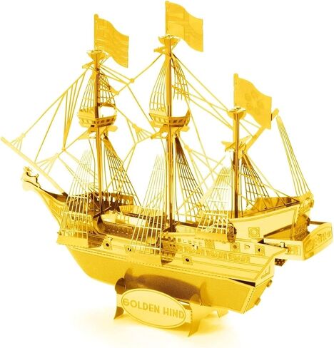 Metal Earth Golden Hind Gold Version 3D Metal Model Kit Bundle with Tweezers Fascinations in Saudi Arabia