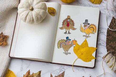 ALIBBON Thanksgiving Turkey Clear Stamps for Card Making and Photo Album Decorations, Leaves Pumpkin Clear Stamps, Greeting Words Transparent Silicone Rubber Stamps for Crafts and DIY Scrapbooking in Saudi Arabia