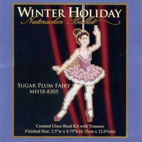 Sugar Plum Fairy Counted Cross Stitch Christmas Ornament Kit Mill Hill 2008 Winter Holiday Nutcracker MH18-8305 in Saudi Arabia