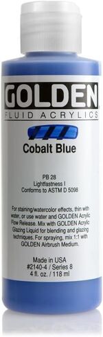 4 Oz Fluid Acrylic Color Paint Color: Cobalt Blue in Saudi Arabia