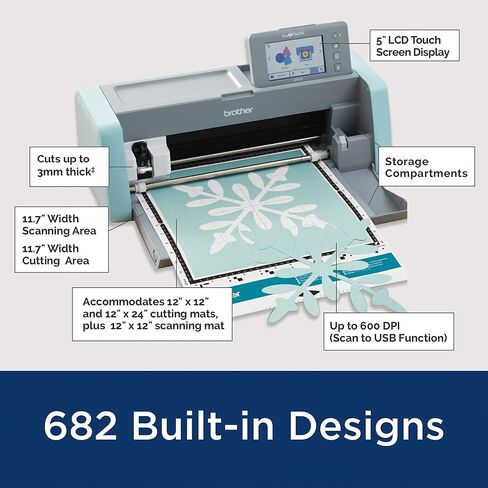 آلة قطع Brother DIY ScanNCut SDX125e، حزمة كاملة من الفينيل in Saudi Arabia