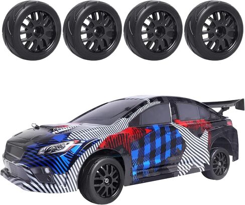 4 قطع من HobbyPark Tires V Tread & Y على شكل عجلة محور سداسية 12 مم مع حشوات إسفنجية لـ 1/10 على الطرق السياحية in Saudi Arabia