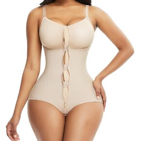 FeelinGirl Women Shapewear Bodysuit Tummy Control Fajas Body Shaper for Women with Zipper