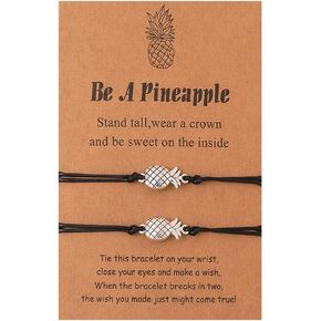 Friendship Bracelets Long Distance Pinky Promise Bracelets for Women Couples Best Friend Matching Bracelets for 2 Anklet Bracelet with Message Card in Saudi Arabia