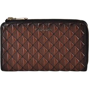 Cuadra women's wallet in genuine leather with zipper and embroidery brown, BD221CR in Saudi Arabia