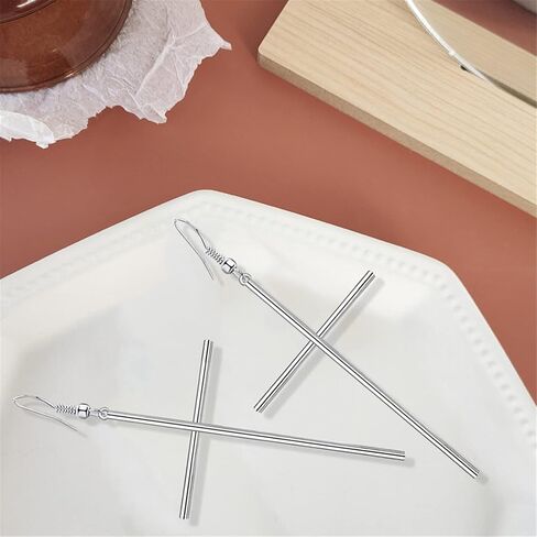 WUWEIJIAJIA Unique Minimalist Gold Silver Black Punk Long Cross Dangle Drop Earrings for Women Girls Men Statement Hypoallergenic Jewelry Gifts in Kuwait