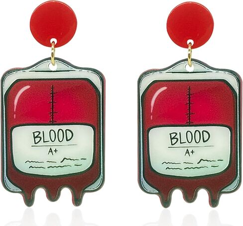 CWVHQ Halloween Skeleton Drop Earrings Halloween Happy Ghost Pumpkin Dangle Earrings Horror cat Ghost BOO Blood bag Earrings for Women Girl Festive Costume Jewelry in Saudi Arabia