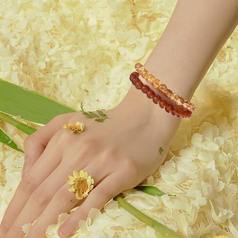 jewpark 12pcs 6mm الأحجار الكريمة مطرز أساور للنساء صغيره سحق حجر كريستال سوار مطرز الأزواج تمتد للجنسين تمتد أساور مجوهرات in Kuwait