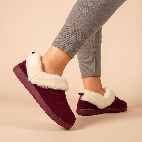 FamilyFairy Women's Warm Bootie Slippers Winter Gift Non Slip House Shoes | Soft Plush Lining, Cozy Fuzzy Collar, Versatile Outsole, Ladies House Slippers for Indoor Outdoor, Bedroom Relaxation Comfort in Saudi Arabia
