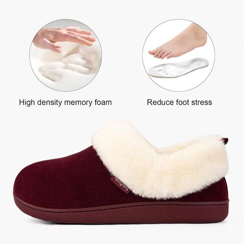 FamilyFairy Women's Warm Bootie Slippers Winter Gift Non Slip House Shoes | Soft Plush Lining, Cozy Fuzzy Collar, Versatile Outsole, Ladies House Slippers for Indoor Outdoor, Bedroom Relaxation Comfort in Saudi Arabia