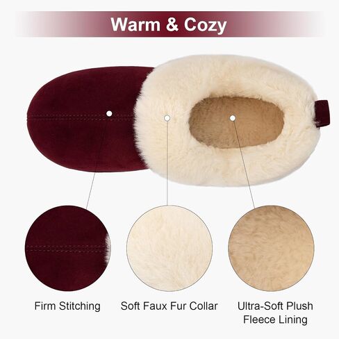 FamilyFairy Women's Warm Bootie Slippers Winter Gift Non Slip House Shoes | Soft Plush Lining, Cozy Fuzzy Collar, Versatile Outsole, Ladies House Slippers for Indoor Outdoor, Bedroom Relaxation Comfort in Saudi Arabia