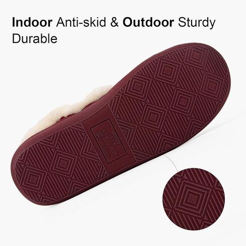 FamilyFairy Women's Warm Bootie Slippers Winter Gift Non Slip House Shoes | Soft Plush Lining, Cozy Fuzzy Collar, Versatile Outsole, Ladies House Slippers for Indoor Outdoor, Bedroom Relaxation Comfort in Saudi Arabia