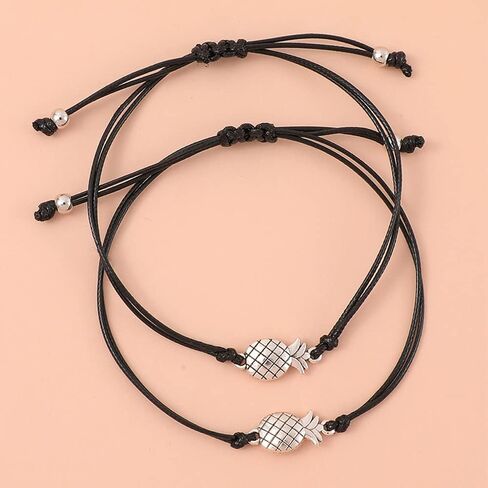 Friendship Bracelets Long Distance Pinky Promise Bracelets for Women Couples Best Friend Matching Bracelets for 2 Anklet Bracelet with Message Card in Saudi Arabia