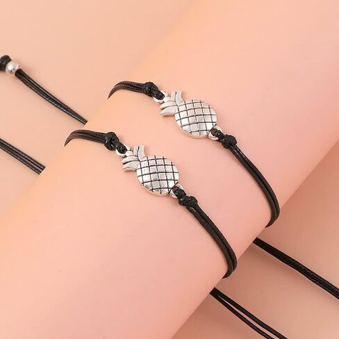 Friendship Bracelets Long Distance Pinky Promise Bracelets for Women Couples Best Friend Matching Bracelets for 2 Anklet Bracelet with Message Card in Saudi Arabia