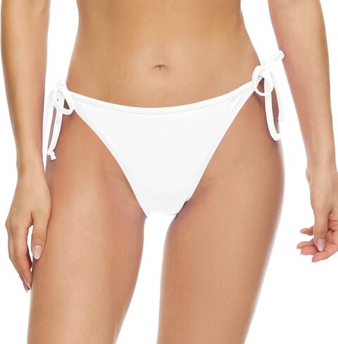 Bellecarrie Women's Cheeky Brazilian Bikini Bottoms Tie Side Swim Bottom in Kuwait