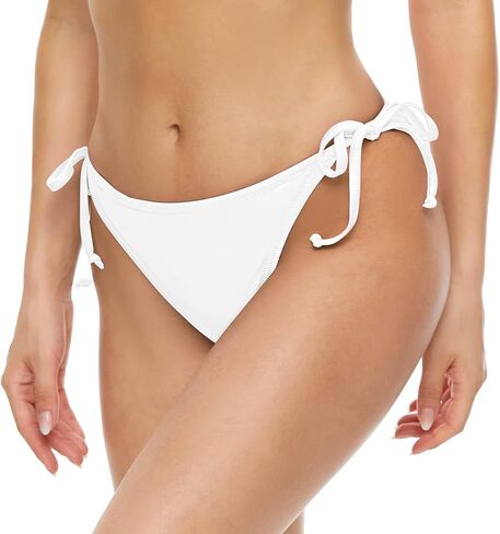 Bellecarrie Women's Cheeky Brazilian Bikini Bottoms Tie Side Swim Bottom in Kuwait