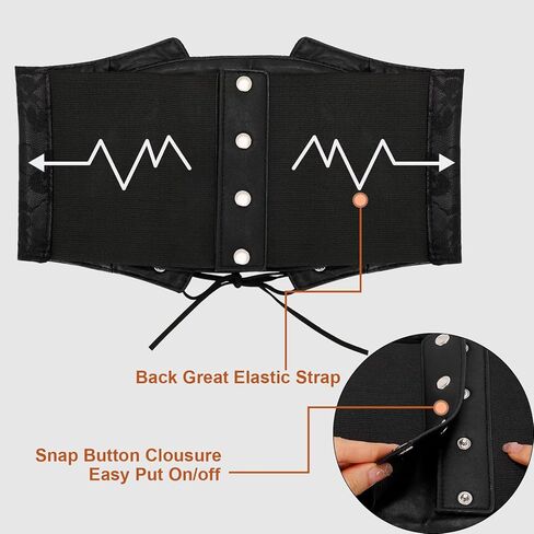 Balteus مشد حزام للنساء مطاطا حزام خصر واسع الدانتيل متابعة حزام السرج حزام Waspie لفساتين الهالوين القراصنة مشد in Kuwait