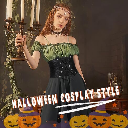 Balteus مشد حزام للنساء مطاطا حزام خصر واسع الدانتيل متابعة حزام السرج حزام Waspie لفساتين الهالوين القراصنة مشد in Kuwait