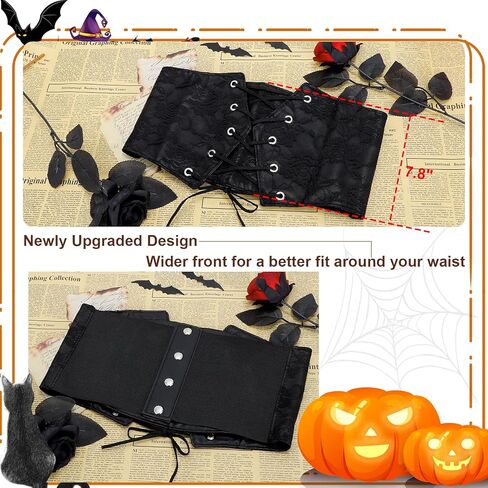 Balteus مشد حزام للنساء مطاطا حزام خصر واسع الدانتيل متابعة حزام السرج حزام Waspie لفساتين الهالوين القراصنة مشد in Kuwait