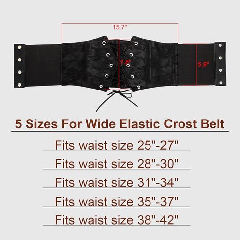 Balteus مشد حزام للنساء مطاطا حزام خصر واسع الدانتيل متابعة حزام السرج حزام Waspie لفساتين الهالوين القراصنة مشد in Kuwait