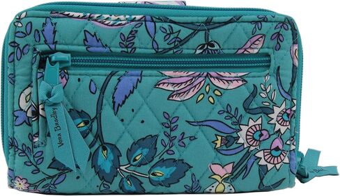 Vera Bradley Cotton RFID Turnlock Wallet, Peacock Garden in Saudi Arabia