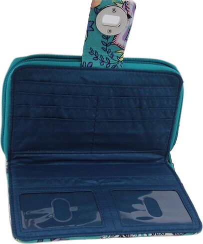 Vera Bradley Cotton RFID Turnlock Wallet, Peacock Garden in Saudi Arabia