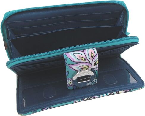 Vera Bradley Cotton RFID Turnlock Wallet, Peacock Garden in Saudi Arabia