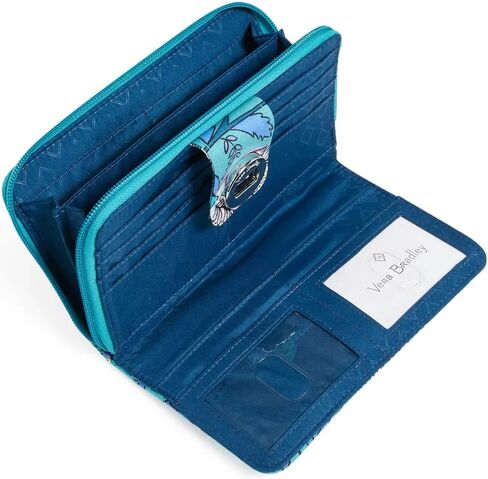 Vera Bradley Cotton RFID Turnlock Wallet, Peacock Garden in Saudi Arabia