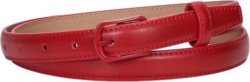 XZQTIVE Black Skinny Belt for Women Jeans Thin Leather Waist Belts With Black Metal Prong Buckle in Saudi Arabia