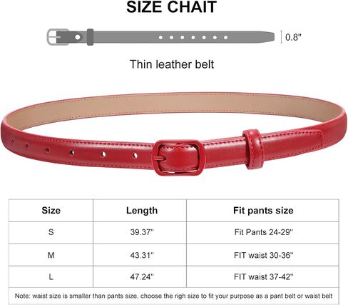 XZQTIVE Black Skinny Belt for Women Jeans Thin Leather Waist Belts With Black Metal Prong Buckle in Saudi Arabia