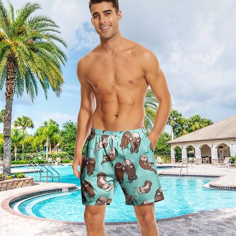Prowinly Men's Swim Trunks 7 Inch Inseam with Compression Liner Quick Dry Beach Shorts for Mens Board Shorts Swimwear in Saudi Arabia