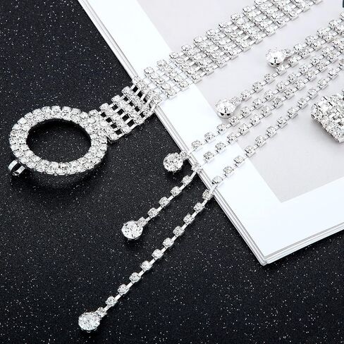 2 Pieces Women Rhinestone Belt Shiny Diamond Crystal Ladies Single O Ring Square Ring Waist Belt for Jeans Dresses in Saudi Arabia