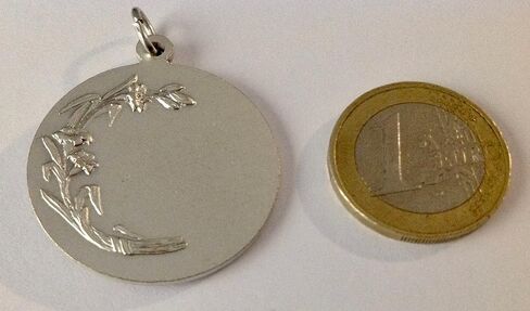 Saint Michael The Archangel Silver Tone Medal - BIg Size - 32 mm - Made in HIGH RELIEF in Saudi Arabia