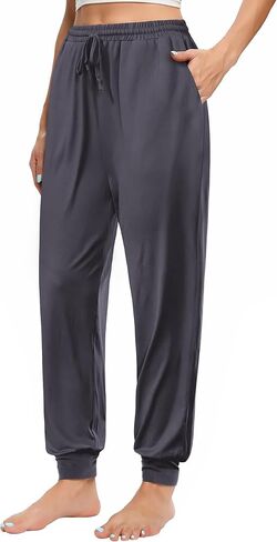 UMMISS Womens Sweatpants High Waisted Yoga Pants with Pockets Elastic Drawstring Joggers Athletic Pants Stretch Sweat Pants in Kuwait