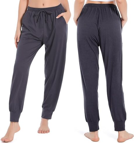 UMMISS Womens Sweatpants High Waisted Yoga Pants with Pockets Elastic Drawstring Joggers Athletic Pants Stretch Sweat Pants in Kuwait