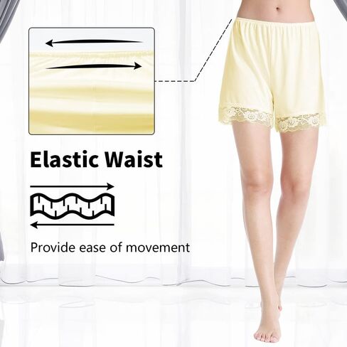 MANCYFIT Pettipants للنساء نصف زلة Culotte شورت تنورة مقسمة دانتيل قص 4 بوصة درزة داخلية in Kuwait