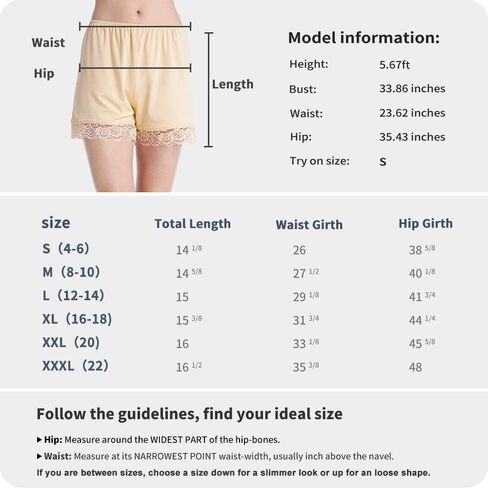 MANCYFIT Pettipants للنساء نصف زلة Culotte شورت تنورة مقسمة دانتيل قص 4 بوصة درزة داخلية in Kuwait
