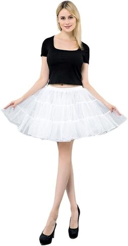 تنورة نسائية كلاسيكية من الخمسينيات من القرن الماضي كرينولين روكابيلي توتو تنورة سهلة الارتداء in Kuwait