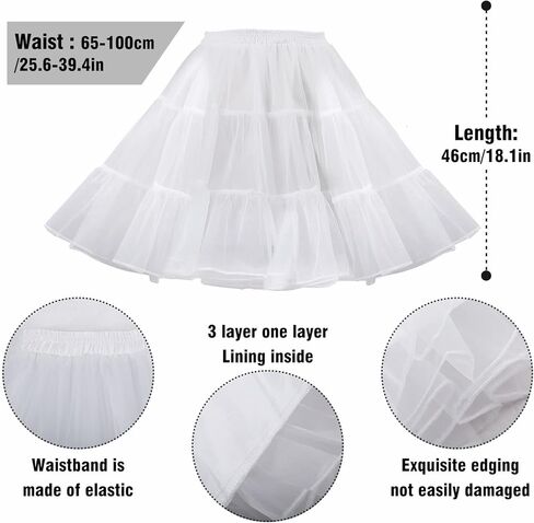 تنورة نسائية كلاسيكية من الخمسينيات من القرن الماضي كرينولين روكابيلي توتو تنورة سهلة الارتداء in Kuwait