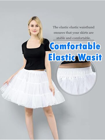 تنورة نسائية كلاسيكية من الخمسينيات من القرن الماضي كرينولين روكابيلي توتو تنورة سهلة الارتداء in Kuwait