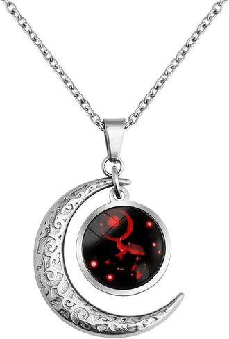 DONKWACHA84 Unisex Stainless Steel Zodiac Moon Pendant Necklaces for Women/Men in Saudi Arabia