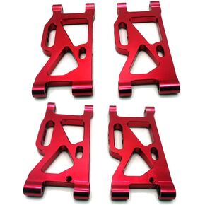 RIAARIO 1:14 Scale RC Truck Front/Rear Swing Arm Set (Including Allen Screws + Polished Rod Needed for Assembly) - Aluminum Alloy - Red in Kuwait