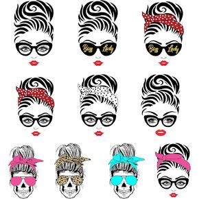 12Pcs Black King Iron on Decals Afro Men Washable Heat Transfer Decals Heat Transfer Sticker for T-Shirt Jeans Applique
