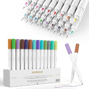 DOOHALO Gel Glitter Pens for Cricut Joy Xtra 0.8 Tips 7 Primary Selection Colors for Writing Drawing