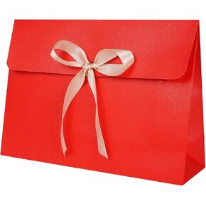 10 Pcs Envelopes Gift Box with Bow Ribbon Silky Scarf Glove Packing Bag Cardboard Large Envelopes Present Box Party Gift Wrapping Bags for Christmas Birthday Wedding Festival Present Boxes 28x21x9CM in Saudi Arabia