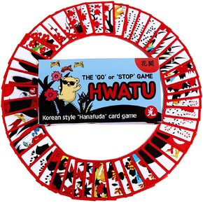 GEEKBEAR Hwatu - Korean Flower Card Game - Hanafuda - Go Stop HWATOO - Godori Game - New Year Board Game - Minari Movie Game in Saudi Arabia