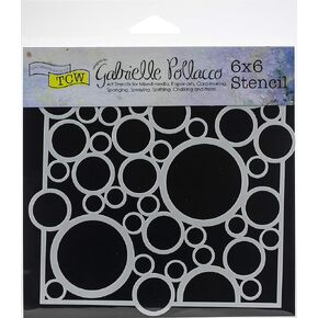 STENCIL BUBBLE REBOUND 6X6 in Kuwait