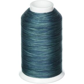 YLI 2443007V 3 طبقات آلة القطن اللحف خيط متنوع، 3000 ياردة ، أزرق مخضر in Kuwait