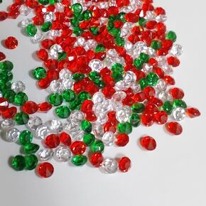 8mm Acrylic Vase Fillers Diamonds Crystals Gems Table Scattering Gemstones for Christmas,Wedding, Bridal Show, Festival Party,Table Decorations (8mm-Xmas)
