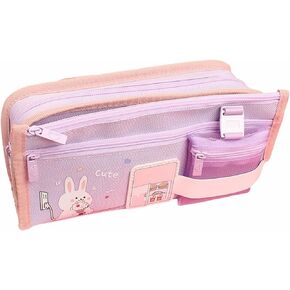 Kawaii Pencil case School Supplies Large Capacity Cute Pencil case Kawaii(Purple Rabbit)